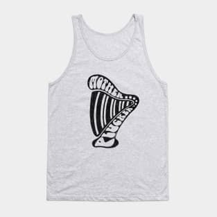 Mother Plucker Distressed Black Harp Tank Top